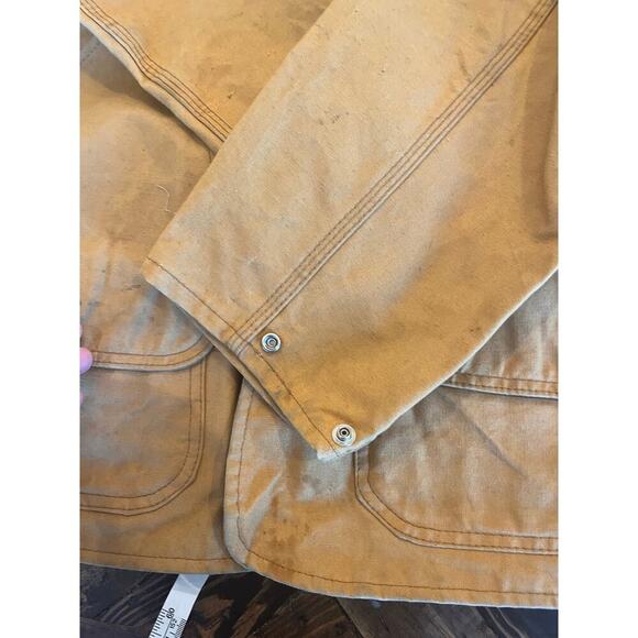 Duck Hunting Fishing Outdoor Canvas Jacket Barn Corduroy Collar Measurements - Picture 13 of 13